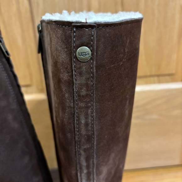 UGG Australia brown suede leather knee high winter boots - Picture 7 of 13